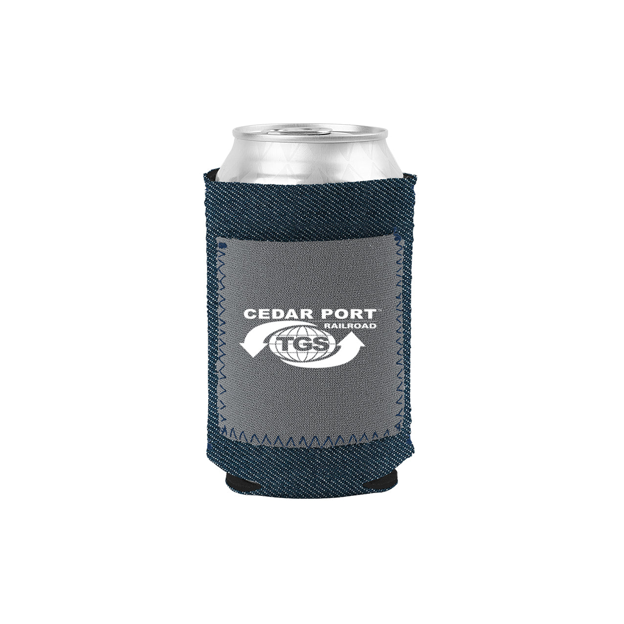 CPIP Denim Little Buddy Can Cooler with Neoprene Pocket